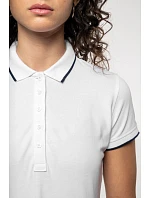 Kariban K 252 Dámské kontrastní piqué polo 20.K252 white/navy/white Kariban K 252 Dámské kontrastní piqué polo 20.K252 white/navy/white