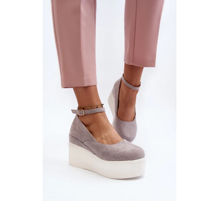 Dámské espadrilky na šedé model 21648491 - Boto