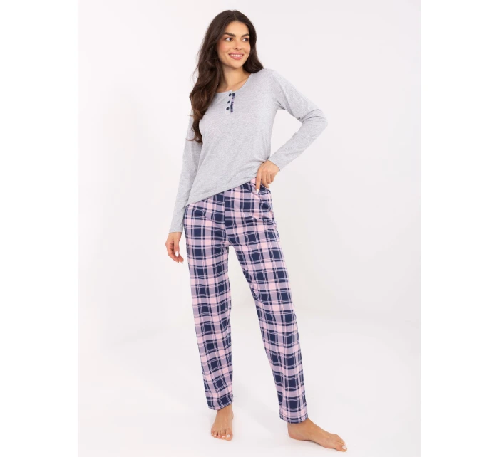 Pyžamo DU PI FP 004.03 šedé Pyžamo DU PI FP 004.03 šedé