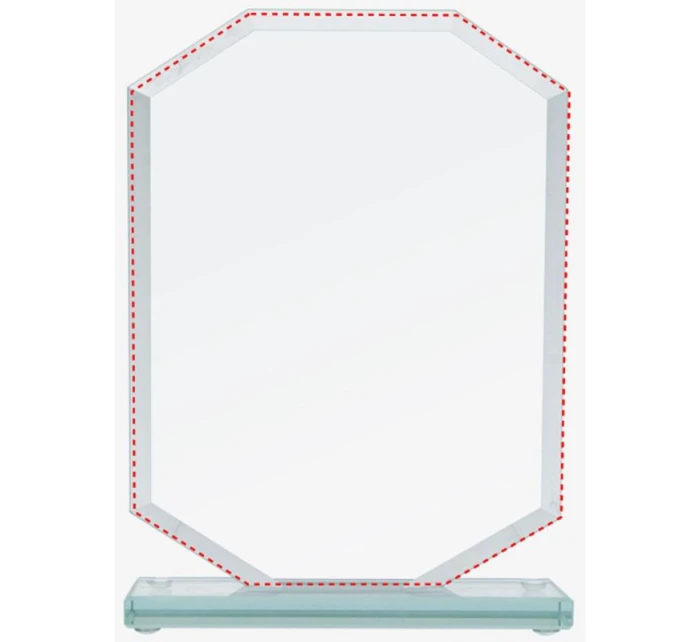 Skleněná trofej s matným podstavcem