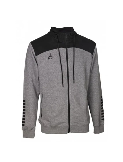 Mikina Select Oxford Zip Hoodie U T26-01811 šedá/černá mikina