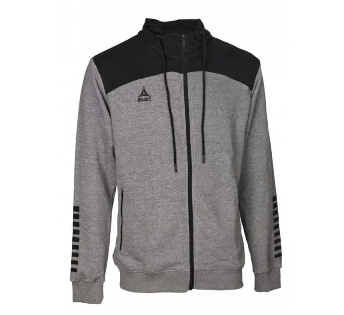 Mikina Select Oxford Zip Hoodie U T26-01811 šedá/černá mikina