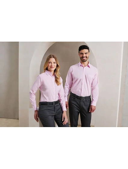 PR 300 Popelínová halenka s dlouhým rukávem model 22480093 royal - Premier PR 300 Popelínová halenka s dlouhým rukávem model 22480093 royal - Premier