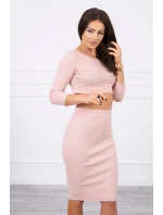 Souprava halenky a sukně tmavě pudrově růžová Souprava halenky a sukně tmavě pudrově růžová