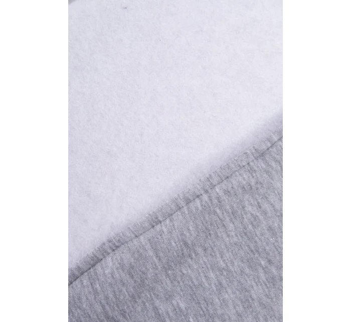 Šedá mikina s krátkým zipem