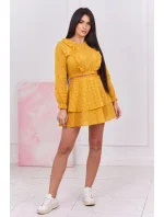 Hořčicové boho šaty