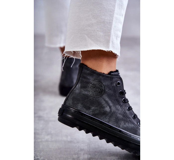 Dámské Tenisky Big Star Vysoké Zateplené Černé model 21595947 - Big Star Shoes