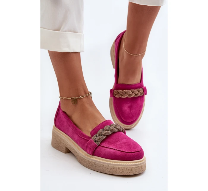 Dámské semišové mokasíny s ozdobou model 21652525 - Zazoo