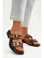 Dámské pantofle se zlatými sponami model 21919174 - Boto