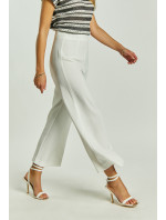 Monnari Elegantní kalhoty Elegantní kalhoty se širokými nohavicemi White