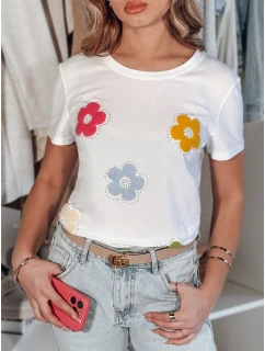 Dámské květinové tričko DAISYLA bílé FashionStreet RY2742