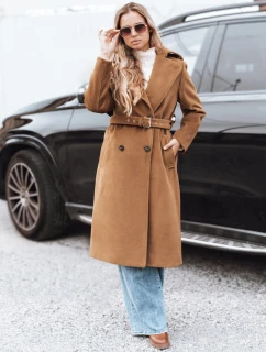 Dámský zimní kabát klasický trenčkot hnědý FashionStreet NY0761