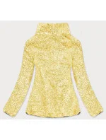 Žlutá melanžová plyšová dámská mikina model 17691540 - J.STYLE