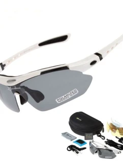 Brýle Rockbros s polarizačními 5 čočkami bílé