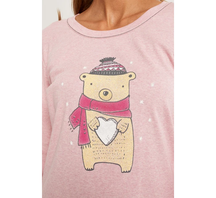 Italian Fashion Baula long barva: melanžově růžová