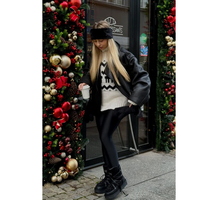 Voděodolné sněhové boty na platformě veganské D.Franklin DFSH370004 černé