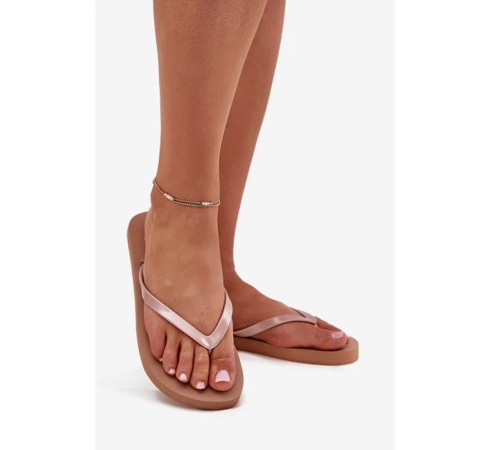 Dámské Japonské Pantofle Světle Hnědé 4FMM00FFLIF018-82S Dámské Japonské Pantofle Světle Hnědé 4FMM00FFLIF018-82S