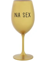 NA SEX - zlatá sklenice na víno 350 ml NA SEX - zlatá sklenice na víno 350 ml