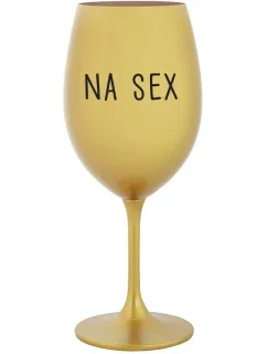 NA SEX - zlatá sklenice na víno 350 ml
