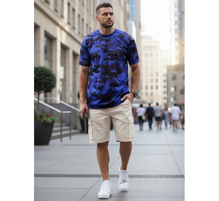 Pánské modré moro tričko Dstreet model 21978143 - FashionStreet