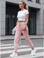Dámské velurové růžové tepláky FashionStreet UY2837