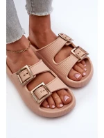 Lehké Dámské Žabky model 21661693 Beige - Zaxy