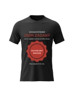 Pánské bavlněné tričko s potiskem - JSEM ZADANÝ - černé Pánské bavlněné tričko s potiskem - JSEM ZADANÝ - černé