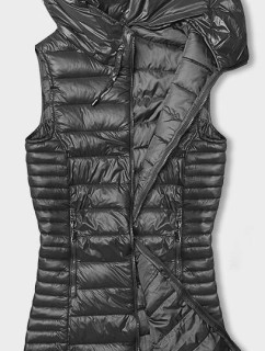 Prošívaná vesta v grafitové barvě s kapucí (16M9113-105)
