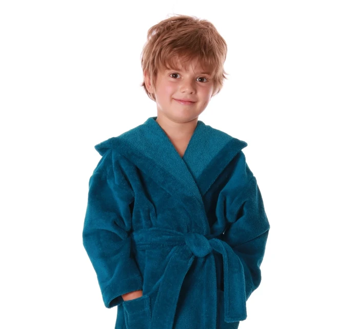 Dětský župan Tampa s kapucí 9149 petrolejová - Vestis