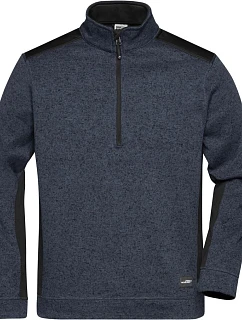 JN Pánská pracovní fleece bunda 1/2 zip Strong 02.0 carbon melange/black model 22492867 - Daiber