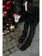 Voděodolné sněhové boty na platformě veganské D.Franklin DFSH370004 černé