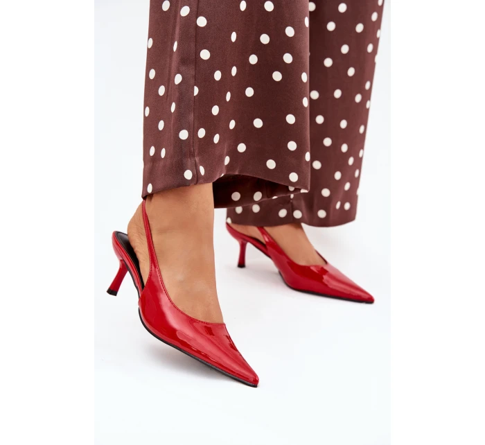Lakované Lodičky Na Jehlovém Podpatku S Červené model 21704620 - Boto Lakované Lodičky Na Jehlovém Podpatku S Červené model 21704620 - Boto