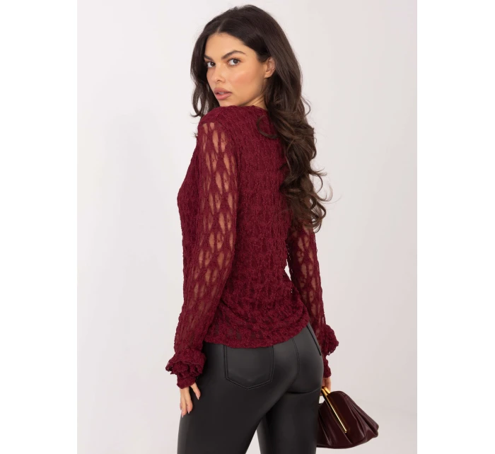 Bluzka IT BZ model 21807975 bordowy - FPrice Bluzka IT BZ model 21807975 bordowy - FPrice