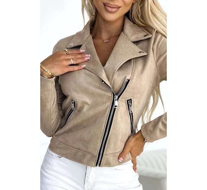 Dámská bundička 481-1 světle hnědá - Numoco basic