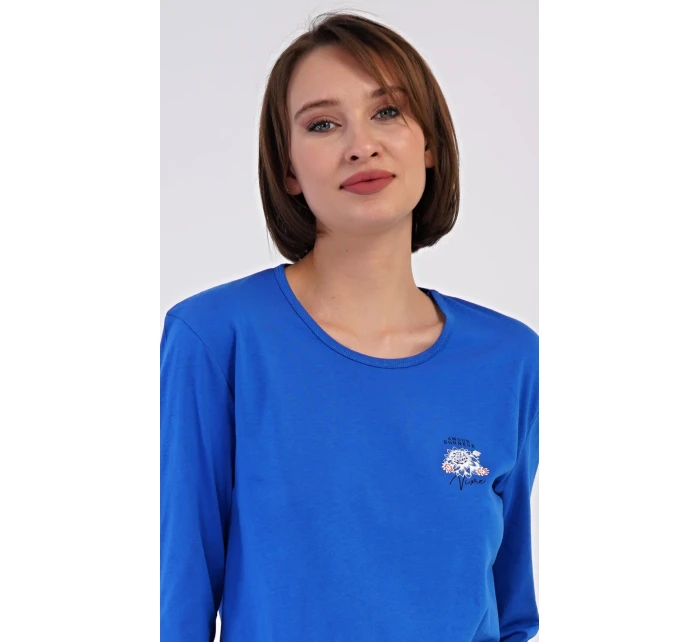 Dámské pyžamo dlouhé Květy Dámské pyžamo dlouhé Květy