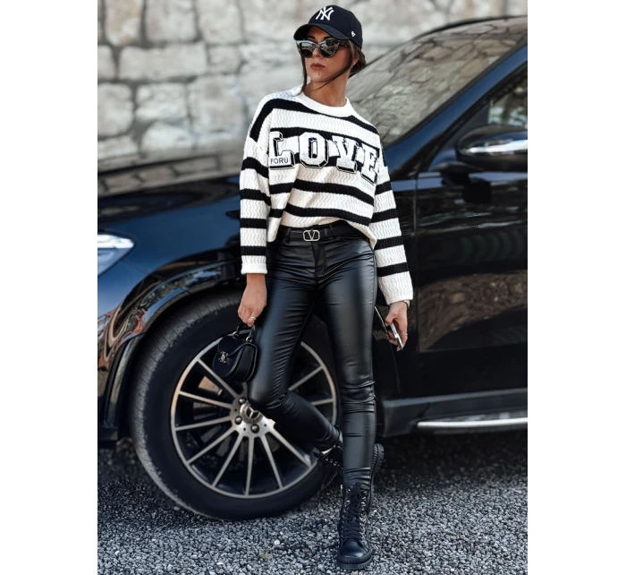 Dámské černé voskované kalhoty GLOSSTEP FashionStreet UY2194 Dámské černé voskované kalhoty GLOSSTEP FashionStreet UY2194