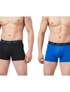 Pánské boxerky Puma 2-Pack modré černé pohodlná bavlna