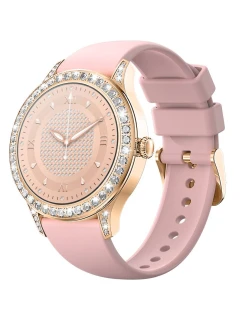 Dámské chytré hodinky VELTORI VT360-1 Pink Silicone Strap