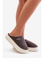 Zateplené Pantofle Na Silné Podešvi Big Star MM274134 Tmavě Šedé Zateplené Pantofle Na Silné Podešvi Big Star MM274134 Tmavě Šedé