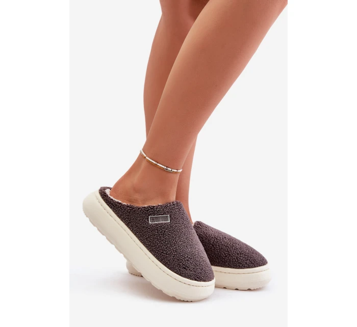 Zateplené Pantofle Na Silné Podešvi Big Star MM274134 Tmavě Šedé Zateplené Pantofle Na Silné Podešvi Big Star MM274134 Tmavě Šedé