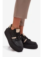 Dámské Sneakersy Na Platformě Big Star SS274360 Černé Dámské Sneakersy Na Platformě Big Star SS274360 Černé