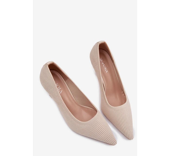 Materiálové lodičky Béžové Lelissey