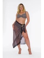Dámské pareo 13 D95CH - 41a černé s geometrickým vzorem - Self