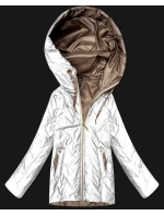 Pikowana kurtka damska z kapturem Goodlookin biała (B8596-26) Pikowana kurtka damska z kapturem Goodlookin biała (B8596-26)