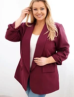Dámská elegantní bunda Plus Size slivková