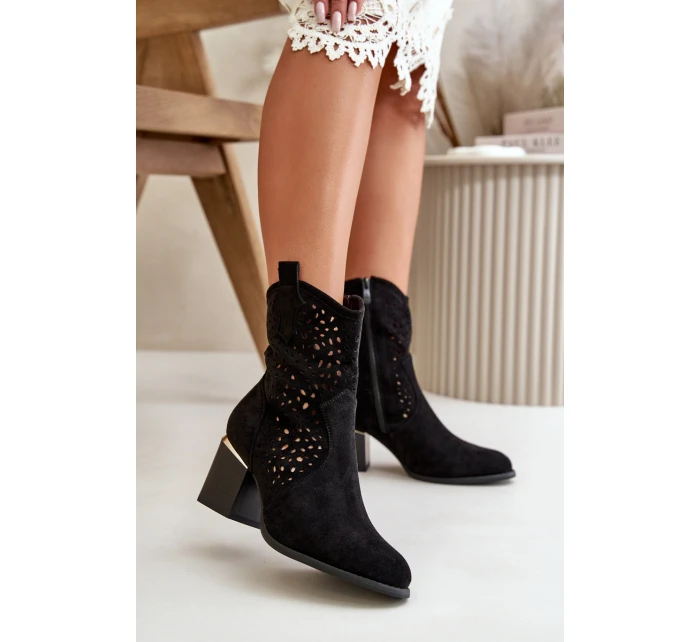 kotníčkové boty na podpatku z se na zip černé model 21667313 - Boto kotníčkové boty na podpatku z se na zip černé model 21667313 - Boto