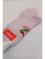 Dámské kotníkové ponožky CHERRIES – růžové Dámské kotníkové ponožky CHERRIES – růžové