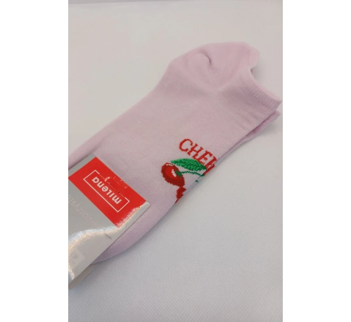 Dámské kotníkové ponožky CHERRIES – růžové Dámské kotníkové ponožky CHERRIES – růžové