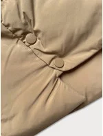 Béžová volná dámská bunda ve tvaru pro přechodné období model 21248527 - J.STYLE