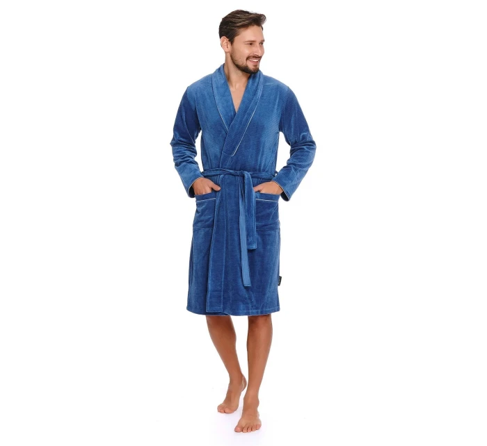 Pánský župan 6063 light blue plus